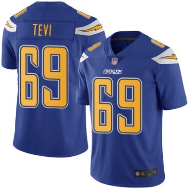 Los Angeles Chargers NFL Football Sam Tevi Electric Blue Jersey Men Limited  #69 Rush Vapor Untouchable